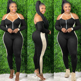 Sexy necktie slim zipper splice pantaloon ladies pencil pants long sleeve jumpsuit sexy casual bodycon