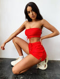 Ready to ship summer boutique clothing night wear casual sexy crop top 2 piece short set women