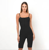 2020 Amazon new summer women's zipper sexy open back suspender sports one-piece women jumpsuit