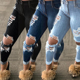 X00561L Phoenix Trend sexy new arrival women pants+Hot style ripped tassel pants