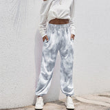 X00878M Cotton casual home trousers Women's leggings plus size Loose and stylish tie-dye pants in stock