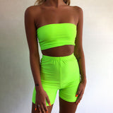 X30015S 2021 spring/summer women's fashion bodice backless short pants two piece yoga web celebrity exercise suit high quality