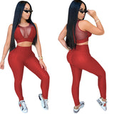 X00759M Phoenix Fashion sexy casual suit 2021 Hot style tight see-through sexy sleeveless yoga workout