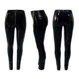 X00640L Stylish hot sale women pants + Sexy glossy PU leather pants