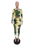 X00618L Phoenix New arrival sport women two-piece set+Pit stripe tie-dye printing leisure two-piece set