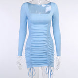 Phoenix New arrival sexy women dress+Personalised lace-up sheath dress