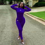 2020 Wholesale Velour Tracksuit Bodycon Set Women One Piece Jumpsuit Clothing For Female