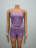 X00250L 2021 new arrival print women two-piece set+Sexy DOLLAR print halter top and shorts suit for house pajamas