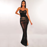 2020 new arrivals wholesale Hot style new sexy nightclub wind gauze backless dress