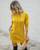 Autumn/Winter 2020 fashion slimming hoodie long sleeve women's dress casual short dress in stock