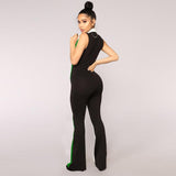 Streetwear Bodycon Sexy Jumpsuits For Women Autumn Zipper Sleeveless Romper Womens Jumpsuit Female Overalls