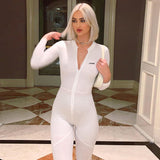 hot sale girls skinny white jumpsuits luckyme