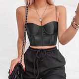 X20029S spring/summer 2021 women's sexy fashion backless new chain breast display halter vest