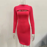 Phoenix show thin wrap hip skirt Long-sleeved open-breast club dresses are new for women