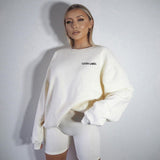 X00206L Embroidered hoodie and shorts suit for lady+Home leisure long sleeve loose letter simple temperament pajamas