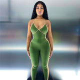 Casual Solid Bodycon Sleeveless Jumpsuits Sporty Workout Active Wear Skinny 2020 Summer Rompers Womens Jumpsuit Fashion