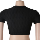 X00463L Phoenix New arrival sport women two-piece set+two-piece club suit with chest and short sleeves