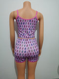 X00250L 2021 new arrival print women two-piece set+Sexy DOLLAR print halter top and shorts suit for house pajamas