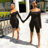 romper women summer clothes long sleeves playsuit elastic hight skinny serpentine bodycon rompers slim streetwear