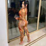 sexy casual bodycon 2020 autumn winter new fashion slim and sexy club Hollowed-out lace-up women's jumpsuit