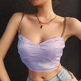 X30047S Spring/summer 2021 wish new club hot style metal chain hundred tower leisure condole belt breast womens vest top