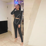 2020 Hot Selling Solid Top And Pants Outfits Two Piece Set Women Clothing Cotton Pantalones Stacked Sweat Pants