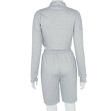 Zipper Sweatshirt Drawstring Pants Matching 2 Piece Set Women Autumn Loose Turtleneck Casual Elastic Active Sport wear