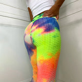 X00356S 2021 new high-waisted women's tie-dye exercise leggings