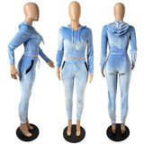 X00756L Hot sale women two-piece set + Velvet fabric hooded double-pocket long-sleeve multicolored two-piece set