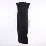 fashion street British elegant temperament leisure breathable ladies sleeveless dress