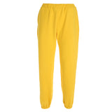 X00991M Sport jogging slacks Fashion solid color women's pants casual stacked pants in stock