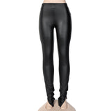 X00833M Phoenix Autumn/winter 2021 new fashion trend faux leather slimming body slimming breathable stretch pants