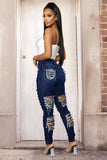 X00726M Phoenix Autumn 2021 new women's casual Plus-size jeans Women's fashion casual sexy street wash ripped jeans