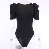 X00222S 2021 summer Sexy new pleated sleeve bodysuits ladies vendors clothing