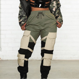 X00365L Phoenix New arrival women long pant+Sexy multi-pocket slacks with slacks+Cargo style trousers