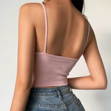 X00624S Summer Camis Women Crop Top Sleeveless Shirt Sexy Slim Lady Bralette Tops Strap Skinny Vest Camisole Women