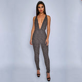 Hot style sexy jumpsuit New line of sexy slacks with suspenders and sparkly silks