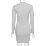 New 2021 European-American autumn/winter round neck and long sleeves and lace women dress