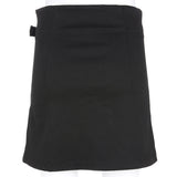 Zip Up Chic Streetwear Mid Waist Black Mini Skirt Designers Autumn Women Sexy Skirts