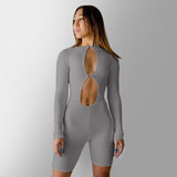 sexy casual bodycon 2020 autumn winter new fashion slim and sexy club hollow-out long sleeve jumpsuit