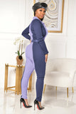 New arrival hot sale women jumpsuits+ Sexy high waist slim contrast color jumpsuit