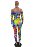 Phoenix Fashion sexy women jumpsuit+Urban casual fashion print women jumpsuit