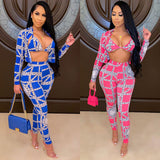 X00784M Phoenix Autumn/winter 2021 new women's dress three-piece print stripe tight sexy women's dress suit