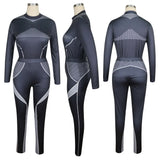 X00286L New arrival sport women two-piece set+Printed yoga exercise long sleeve pantsuit