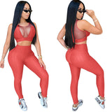 X00759M Phoenix Fashion sexy casual suit 2021 Hot style tight see-through sexy sleeveless yoga workout