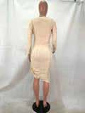 New arrival Sexy women solid color dress+Solid color ruffled sexy split dress