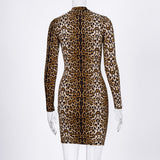 2020 women leopard casual dresses