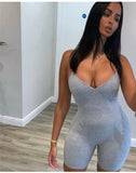 2020 hot sale women jumpsuit Fashionable sexy tight v-neck bodysuit