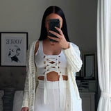 X00371M Summer new women's chest strap hollow-out sexy slim short crop navel condole belt vest