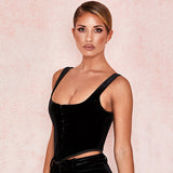 X00023L 2021 new arrive sexy slim crop top in a full-color diamond breasted blouse